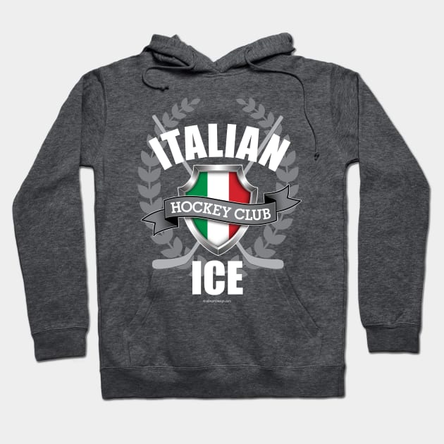 Italian Ice Hockey Hoodie by eBrushDesign